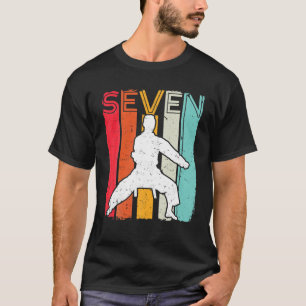 Karate 7Th Birthday Retro Taekwondo Martial Arts L T-Shirt