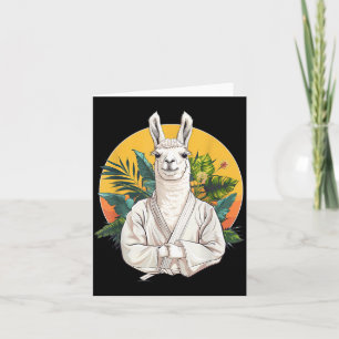 Karate Alpaca Nature Taekwondo Alpaca Lover Card