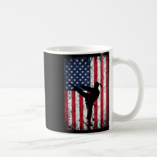 Karate American Flag 4th Of July Martial Arts Patr Coffee Mug