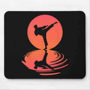 Karate And Kung Fu Silhouette Shotokan Gift Martia Mouse Pad