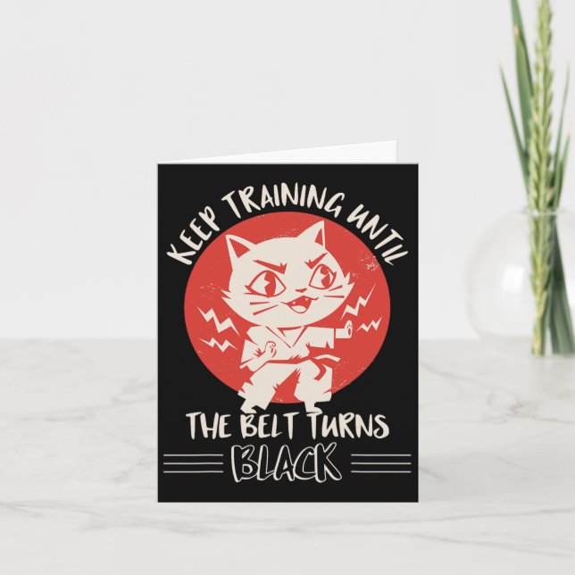 Karate Apparel Karate Quote Clothes Cats  Card (Front)