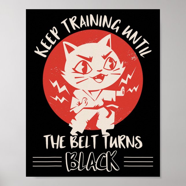 Karate Apparel Karate Quote Clothes Cats  Poster (Front)