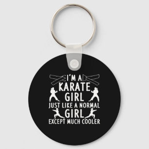 Karate Art For Girls Women Karate Black Belt Marti Key Ring