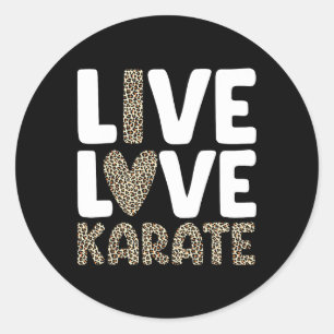Karate Art For Men Women Kids Martial Arts Black B Classic Round Sticker