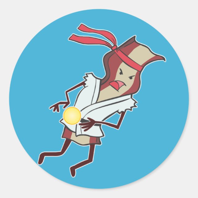 Karate Bacon Sticker (Front)