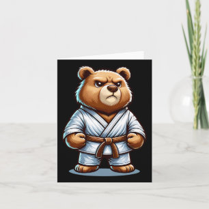 Karate Bear Martial Art Brown Bear In Gi Card