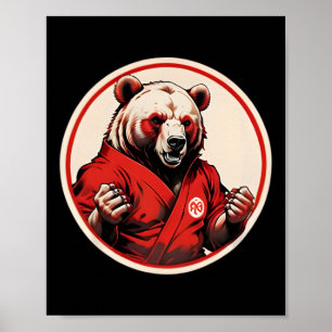 Karate Bear Plush - Martial Arts Inspired Red Home Poster