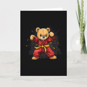 Karate Bear With Power And Precision For Kids  Card