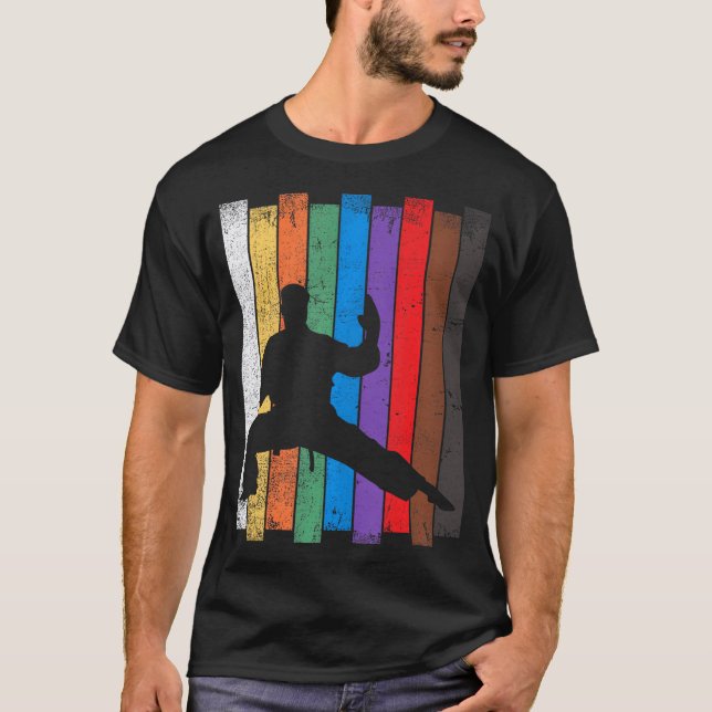 Karate Bel Karate Silhouette Martial Arts T-Shirt (Front)