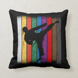 Karate Belt Colors Silhouette Cushion