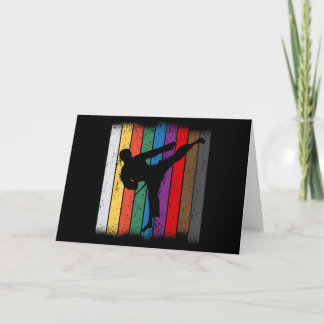 Karate Belt Colours Silhouette Card
