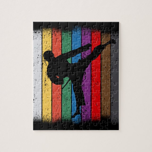 Karate Belt Colours Silhouette Jigsaw Puzzle (Vertical)