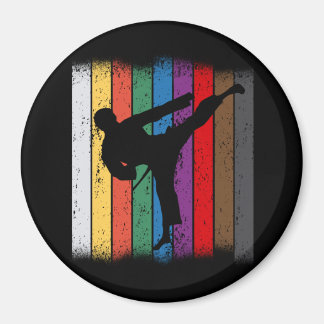Karate Belt Colours Silhouette Magnet