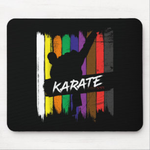 Karate Belt Colours Silhouette Martial Arts Design Mouse Pad