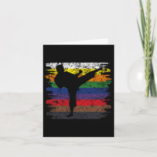 Karate Belt Colours Silhouette Martial Arts Men Bo Card