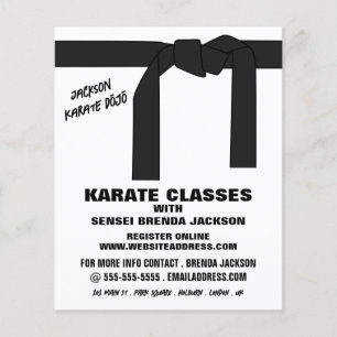 Karate Belt, Karate Class Advertising Flyer