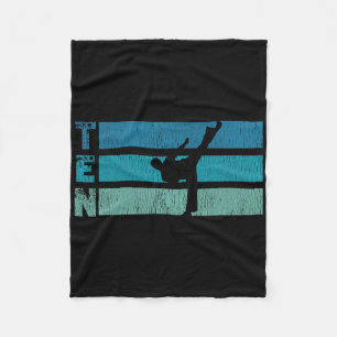 Karate Birthday 10 Year Year Taekwondo Boy 10th Bi Fleece Blanket