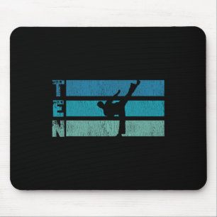 Karate Birthday 10 Year Year Taekwondo Boy 10th Bi Mouse Pad