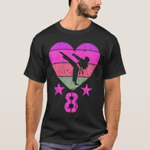Karate Birthday 8 Year Old Boy Girl 8th Birthday K T-Shirt