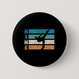 Karate Birthday 9 Year Year Taekwondo Boy 9th Birt 6 Cm Round Badge