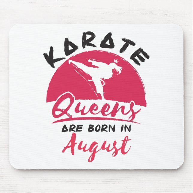 Karate Birthday August Women Girls Ladies Mouse Pad (Front)