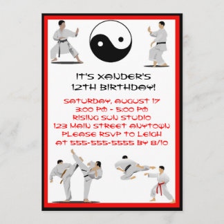 Karate Birthday Invitation