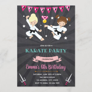 Karate Birthday Party Invitation