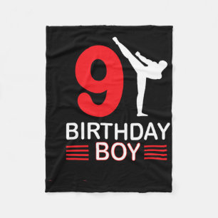 Karate Birthday Tee Boy Gift Kids Taekwondo 1  Fleece Blanket