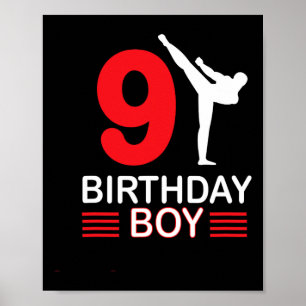 Karate Birthday Tee Boy Gift Kids Taekwondo 1 Poster