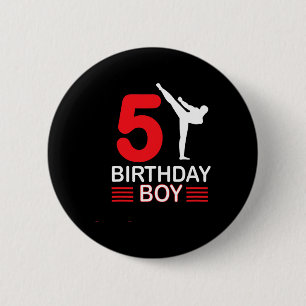 Karate Birthday Tee Boy Gift Kids Taekwondo 2  6 Cm Round Badge