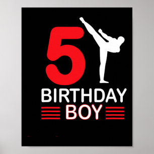Karate Birthday Tee Boy Gift Kids Taekwondo 2 Poster