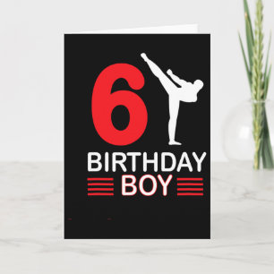 Karate Birthday Tee Boy Gift Kids Taekwondo 4 Card