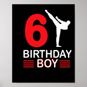 Karate Birthday Tee Boy Gift Kids Taekwondo 4 Poster