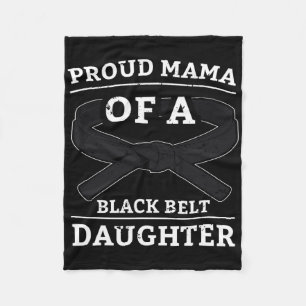 Karate Black Belt Daughter Mama Gift Martial Arts Fleece Blanket