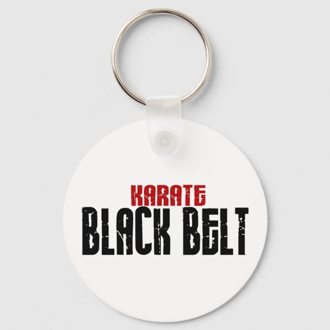 Karate Black Belt Karate Key Ring (Front)