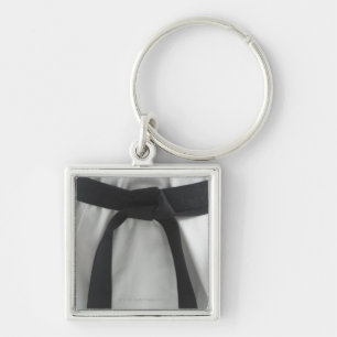 Karate black belt key ring