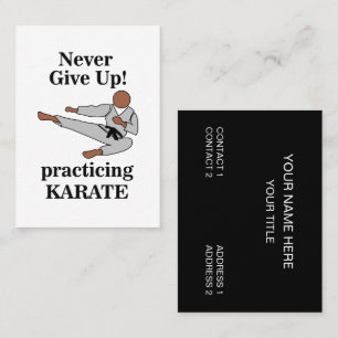 Karate Black Belt Martial Arts Academy Business Card