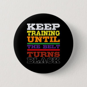 Karate Black Belt Training Japanese Martial Arts S 6 Cm Round Badge