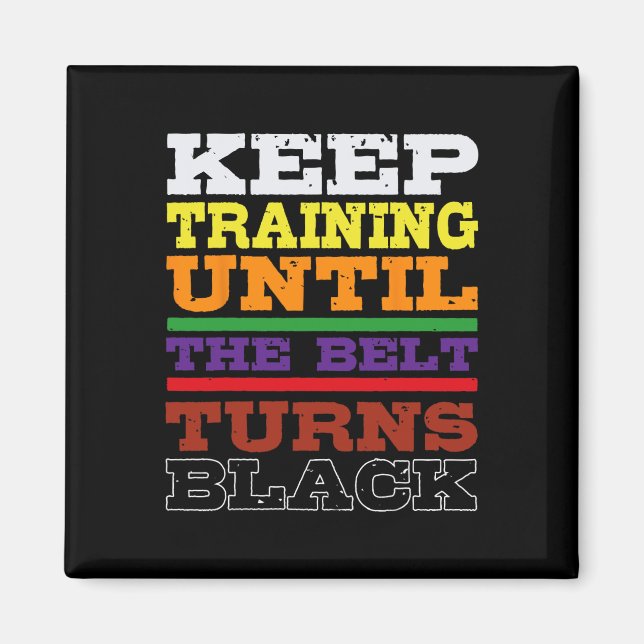 Karate Black Belt Training Japanese Martial Arts S Magnet (Front)