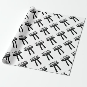 Karate Black Belt Wrapping Paper