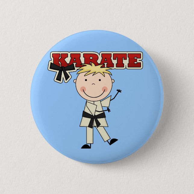 KARATE - Blonde Boy Tshirts and Gifts 6 Cm Round Badge (Front)
