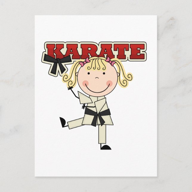 KARATE - Blonde Girl T-shirts and Gifts Postcard (Front)
