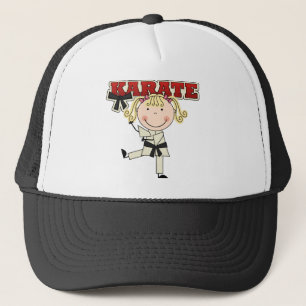 KARATE - Blonde Girl T-shirts and Gifts Trucker Hat