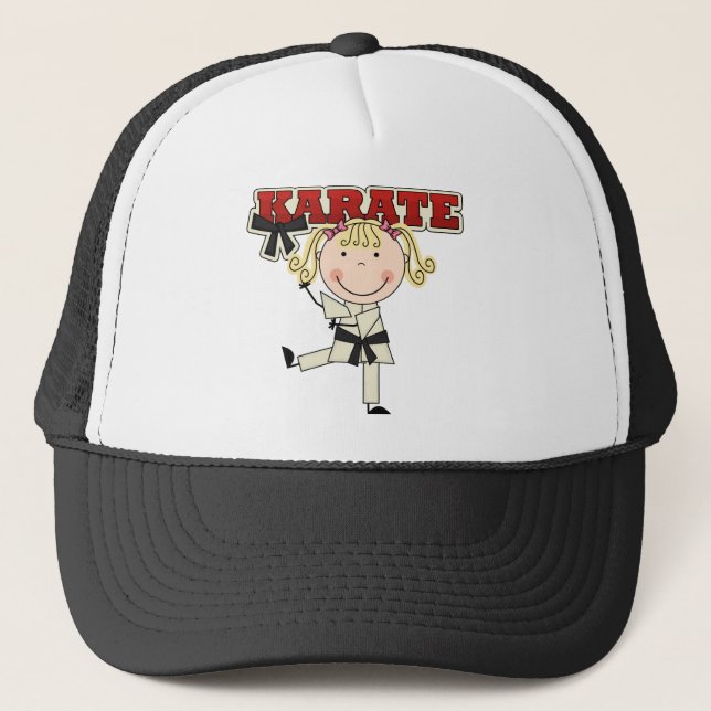 KARATE - Blonde Girl T-shirts and Gifts Trucker Hat (Front)