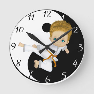 Karate Boy Clock