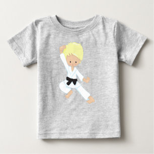 Karate Boy, Cute Boy, Black Belt, Blonde Hair Baby T-Shirt