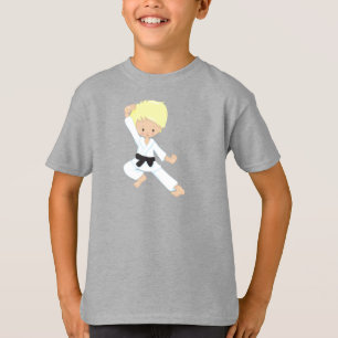 Karate Boy, Cute Boy, Black Belt, Blonde Hair T-Shirt