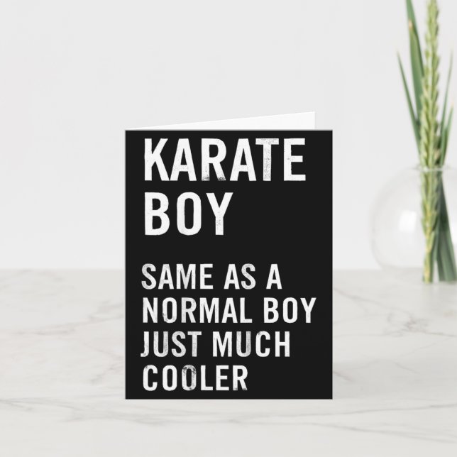 Karate Boy Definition Funny Card (Front)
