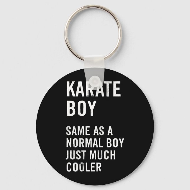 Karate Boy Definition Funny Key Ring (Front)