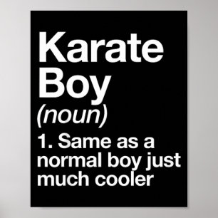 Karate Boy Definition Funny Martial Arts Poster